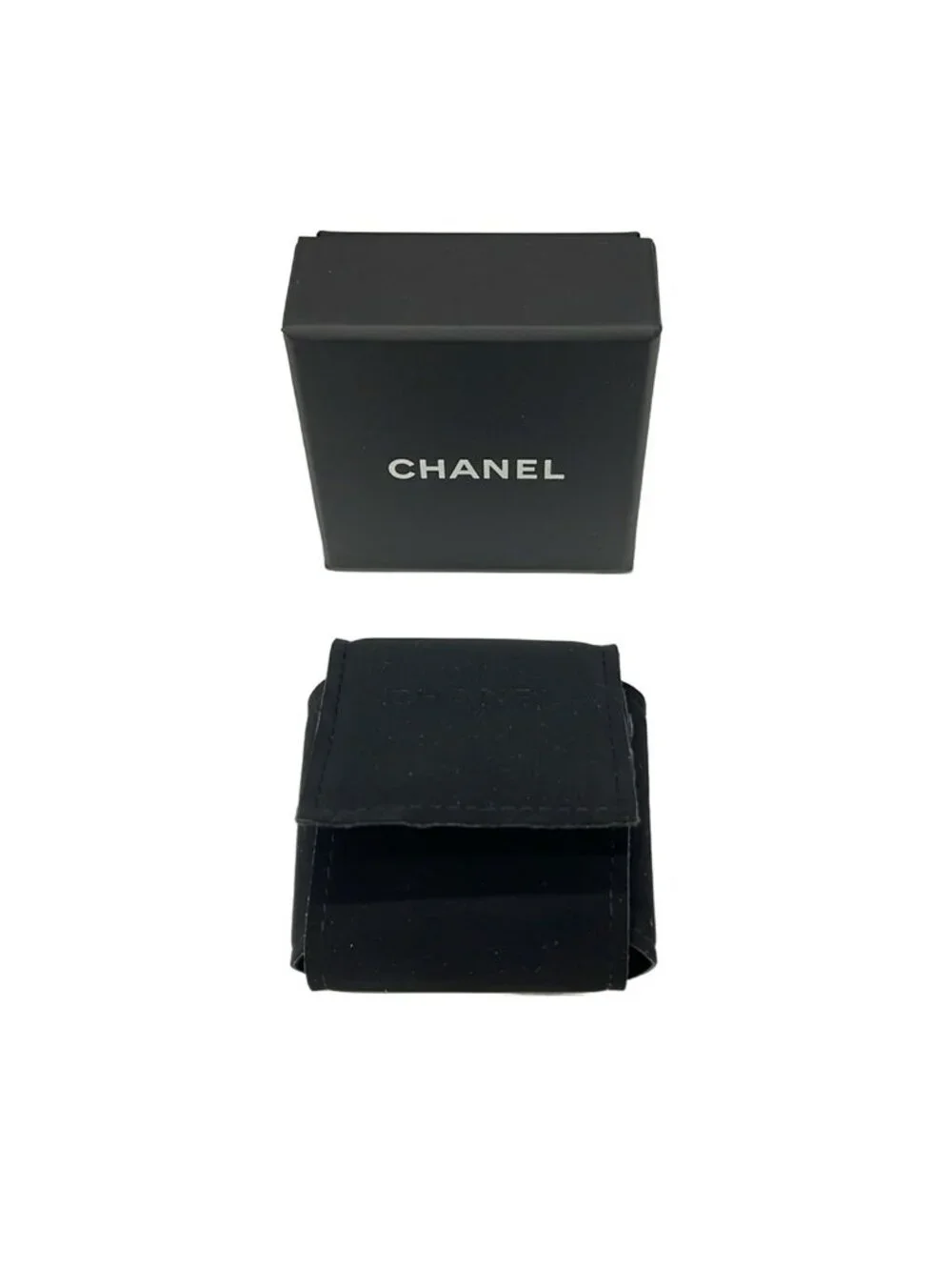Chanel Earrings CC Logo Gold Clear Pink Shell